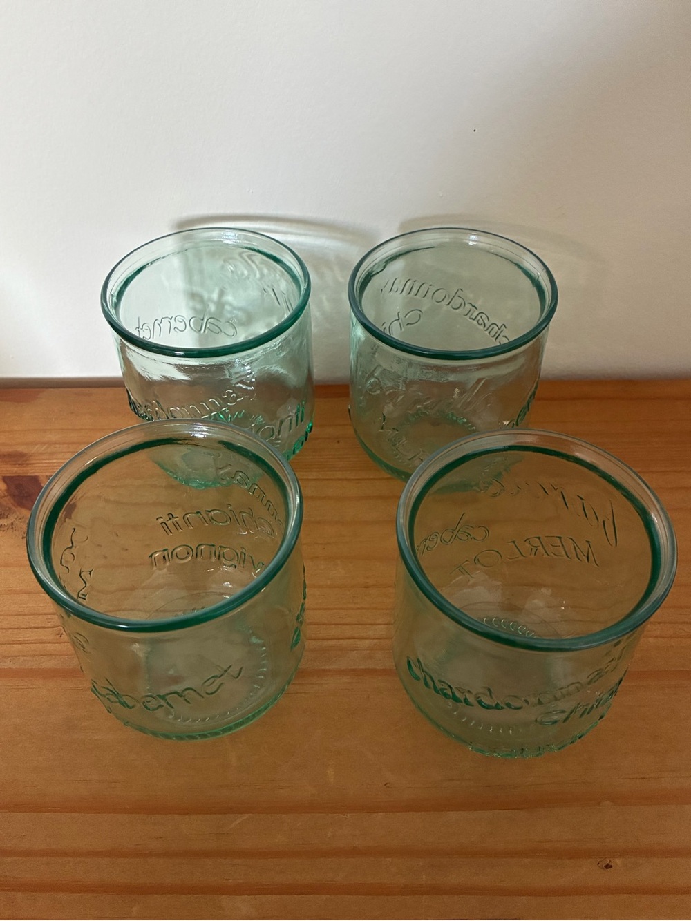 Vino Stemless Wine Glasses, Italian Made Set of 4, 12 oz By Amici Home